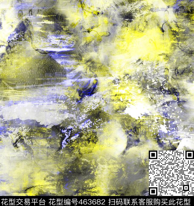 抽象服装睡衣数码印花华亿平台下载（图片编号: 463682） - 瓦栏（Walan）