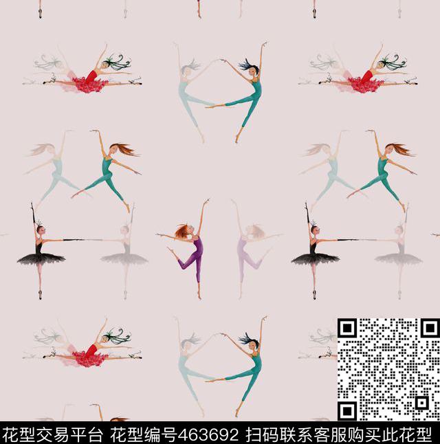 跳舞美女清新传统印花华亿平台下载（图片编号: 463692） - 瓦栏（Walan）