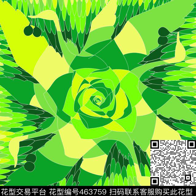 自然纹样动植物组合纹样数码印花华亿平台下载（图片编号: 463759） - 瓦栏（Walan）