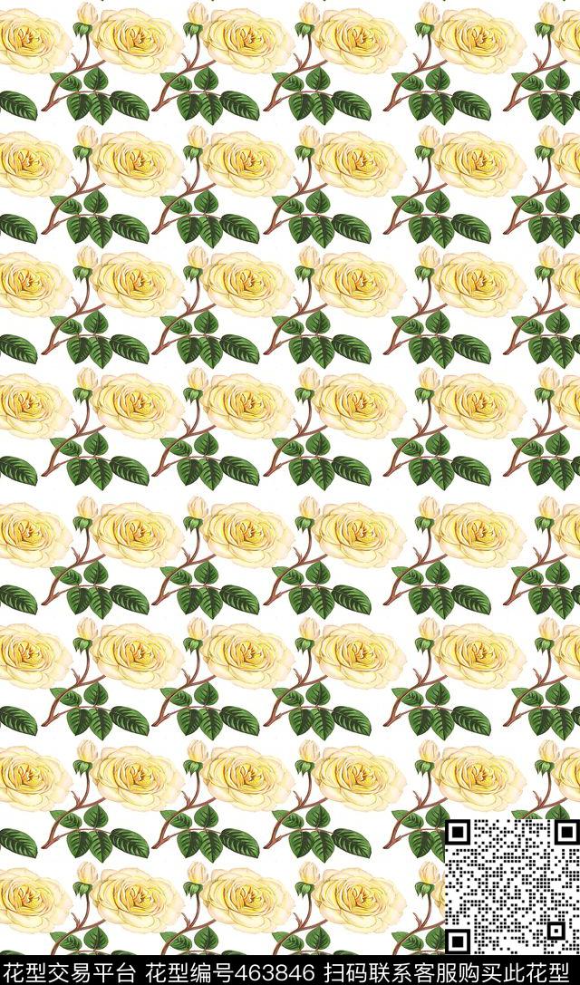 花花花卉小碎花数码印花华亿平台下载（图片编号: 463846） - 瓦栏（Walan）