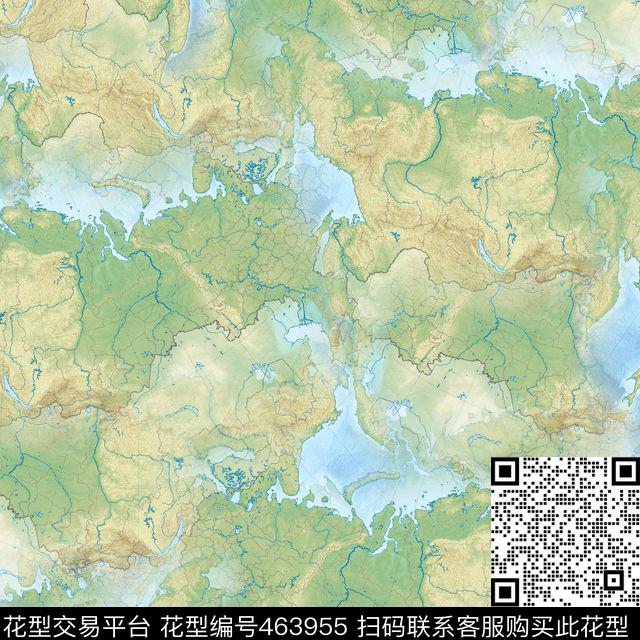 潮流地图复古数码印花华亿平台下载（图片编号: 463955） - 瓦栏（Walan）