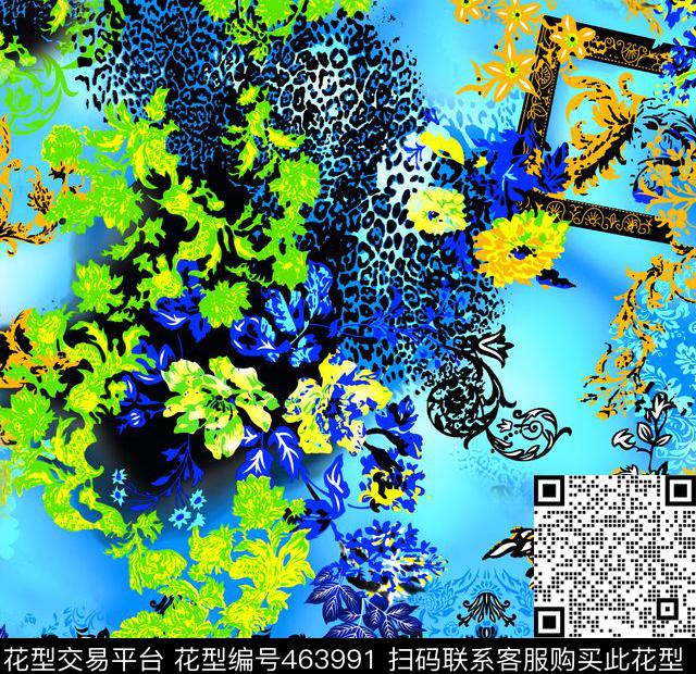 流行时尚复杂大气传统印花华亿平台下载（图片编号: 463991） - 瓦栏（Walan）