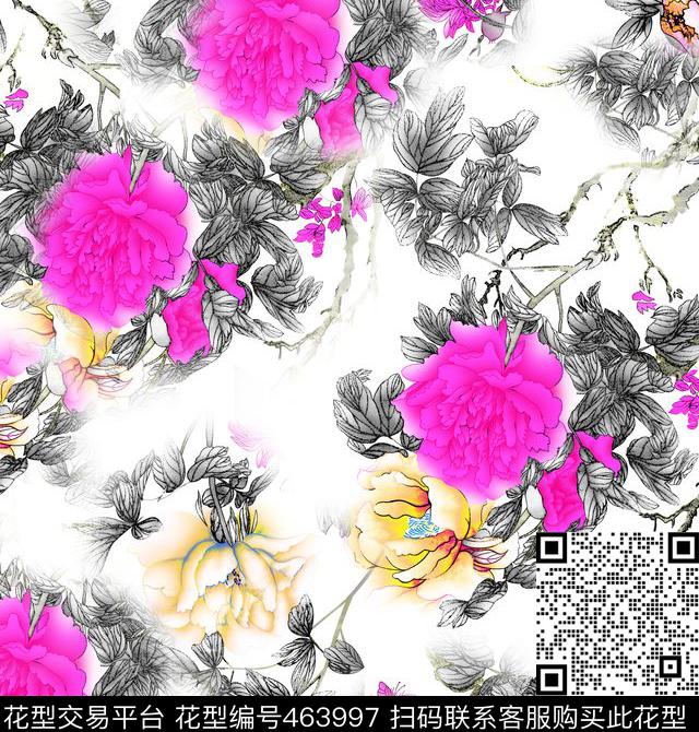 少女衣裙系列流行时尚复古传统印花华亿平台下载（图片编号: 463997） - 瓦栏（Walan）