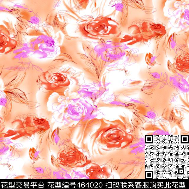 传统华亿平台服装花卉传统印花华亿平台下载（图片编号: 464020） - 瓦栏（Walan）