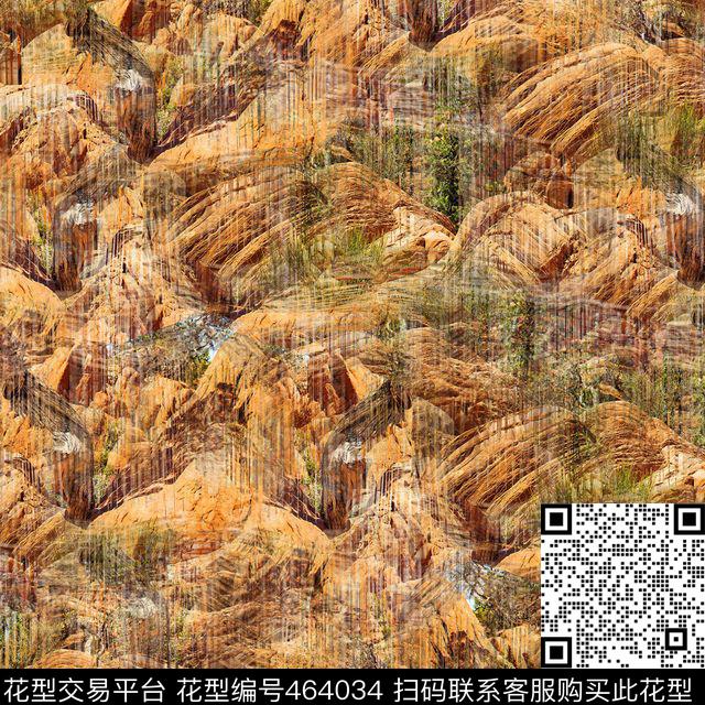 潮流抽象风景数码印花华亿平台下载（图片编号: 464034） - 瓦栏（Walan）