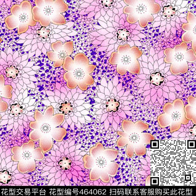 传统华亿平台服装花卉传统印花华亿平台下载（图片编号: 464062） - 瓦栏（Walan）