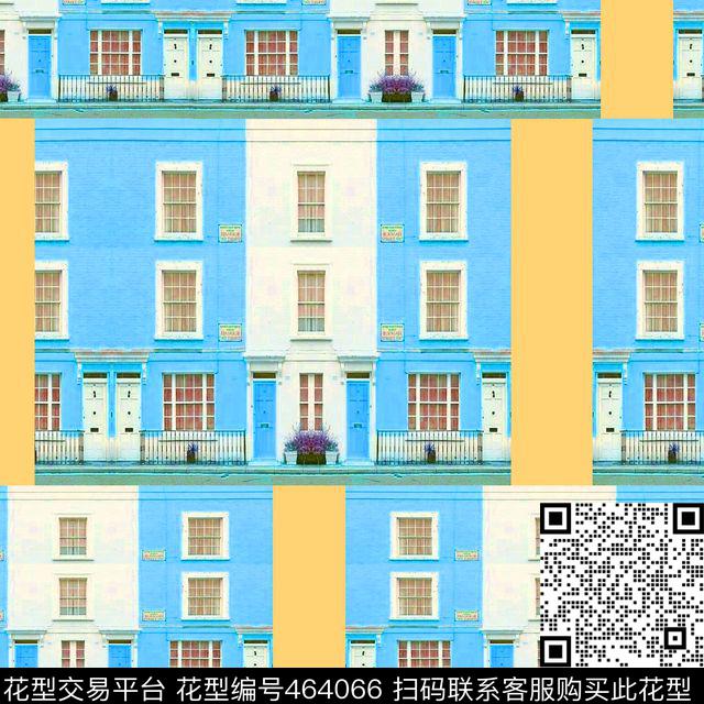 时尚房子清新数码印花华亿平台下载（图片编号: 464066） - 瓦栏（Walan）