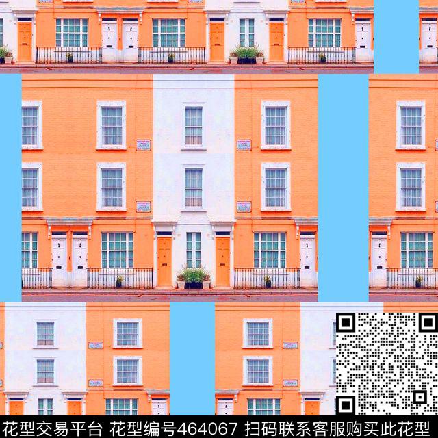 时尚房子清新数码印花华亿平台下载（图片编号: 464067） - 瓦栏（Walan）
