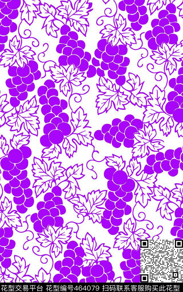 2016年青花瓷葡萄传统印花华亿平台下载（图片编号: 464079） - 瓦栏（Walan）