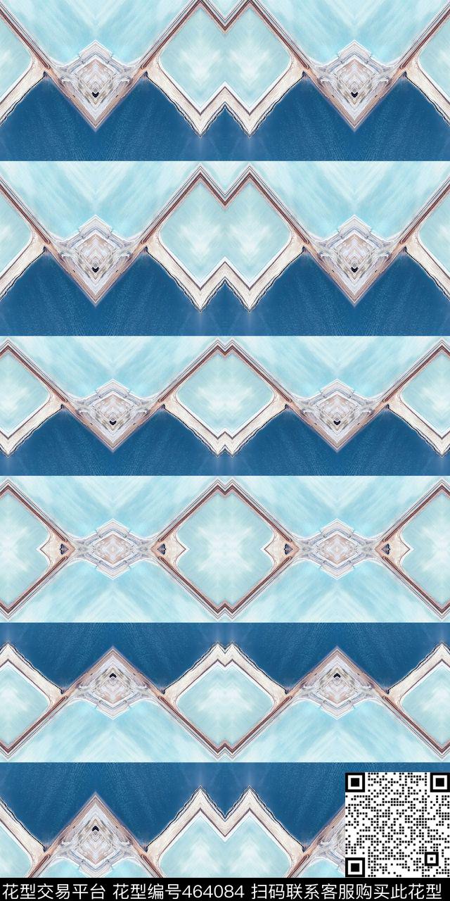 时尚几何夏日数码印花华亿平台下载（图片编号: 464084） - 瓦栏（Walan）