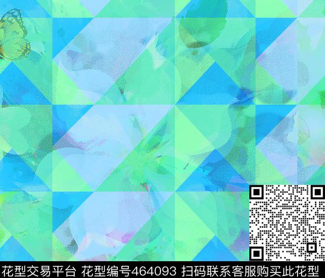 几何圆点拼接数码印花华亿平台下载（图片编号: 464093） - 瓦栏（Walan）