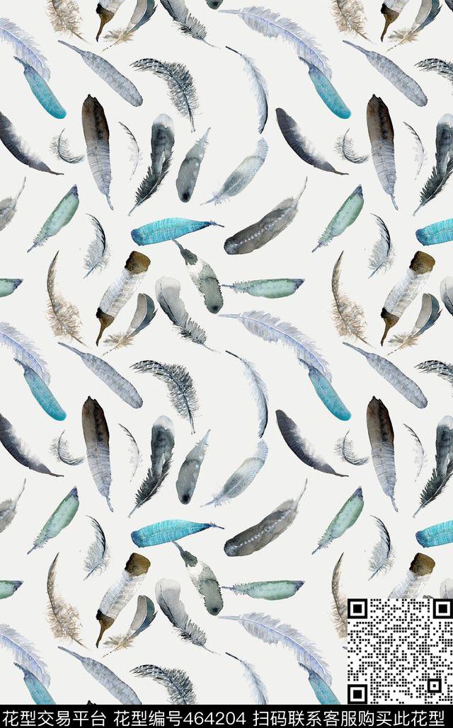 大牌时尚水彩数码印花华亿平台下载（图片编号: 464204） - 瓦栏（Walan）