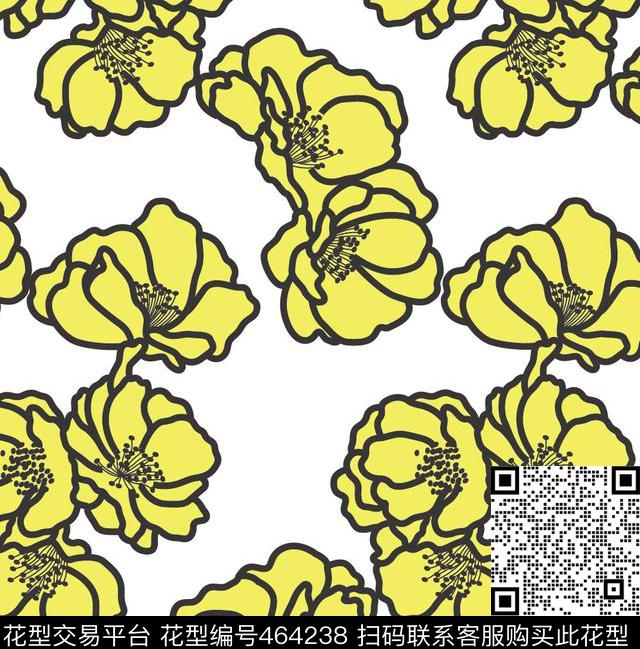 欧式花卉传统印花华亿平台下载（图片编号: 464238） - 瓦栏（Walan）