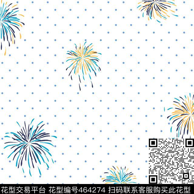 波点烟花碎花传统印花华亿平台下载（图片编号: 464274） - 瓦栏（Walan）