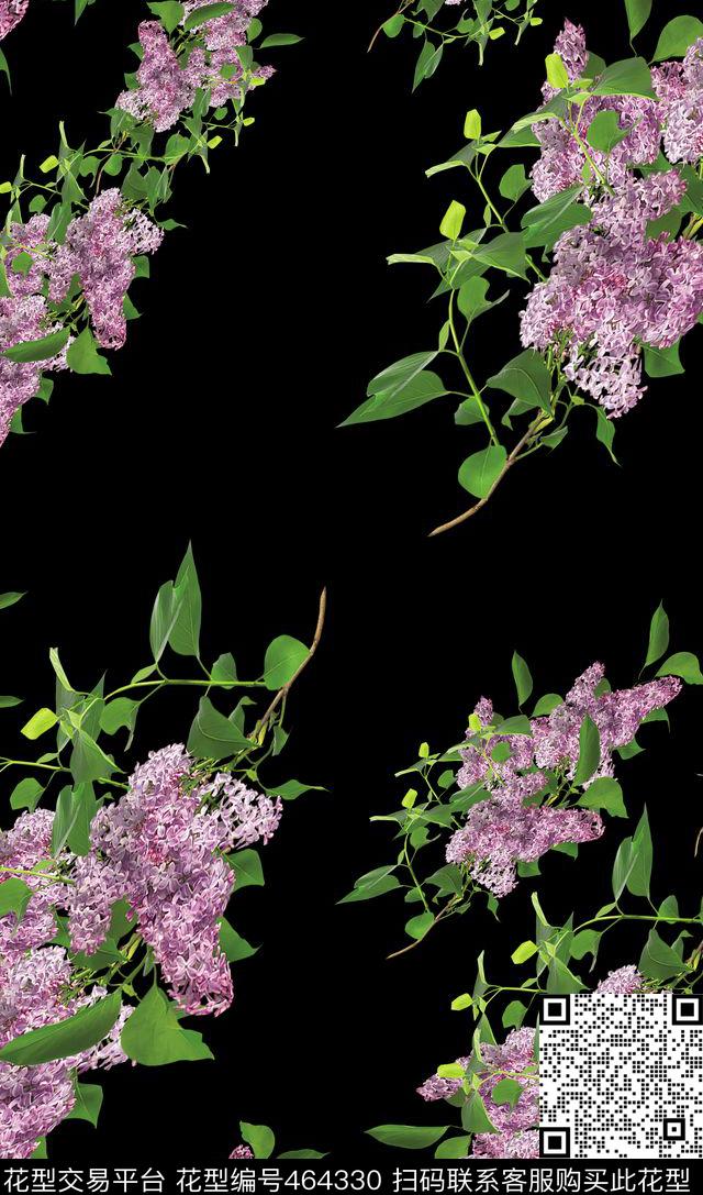 花卉简单大方数码印花华亿平台下载（图片编号: 464330） - 瓦栏（Walan）