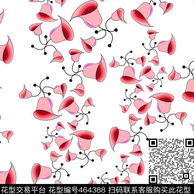 清新花朵优雅传统印花华亿平台下载（图片编号: 464388） - 瓦栏（Walan）