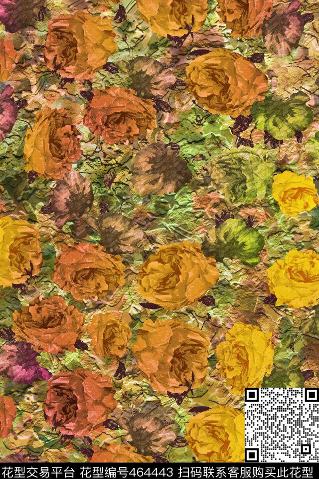 浮雕凋零昨日燦爛数码印花华亿平台下载（图片编号: 464443） - 瓦栏（Walan）