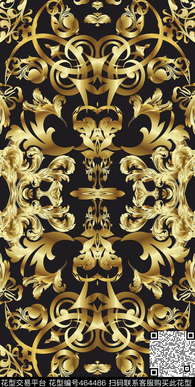 花纹金属欧式数码印花华亿平台下载（图片编号: 464486） - 瓦栏（Walan）
