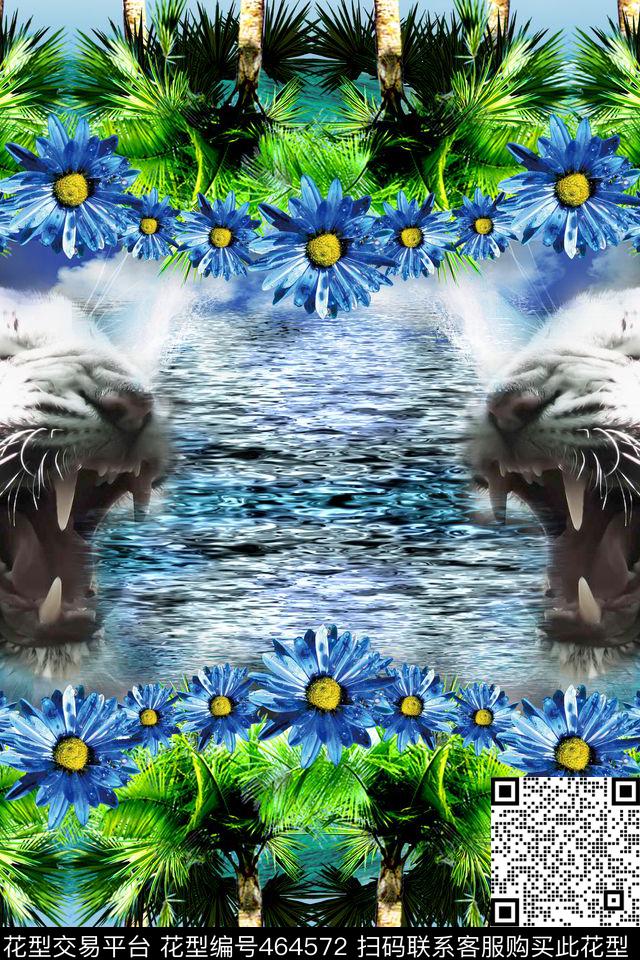 热带植物花卉数码印花华亿平台下载（图片编号: 464572） - 瓦栏（Walan）