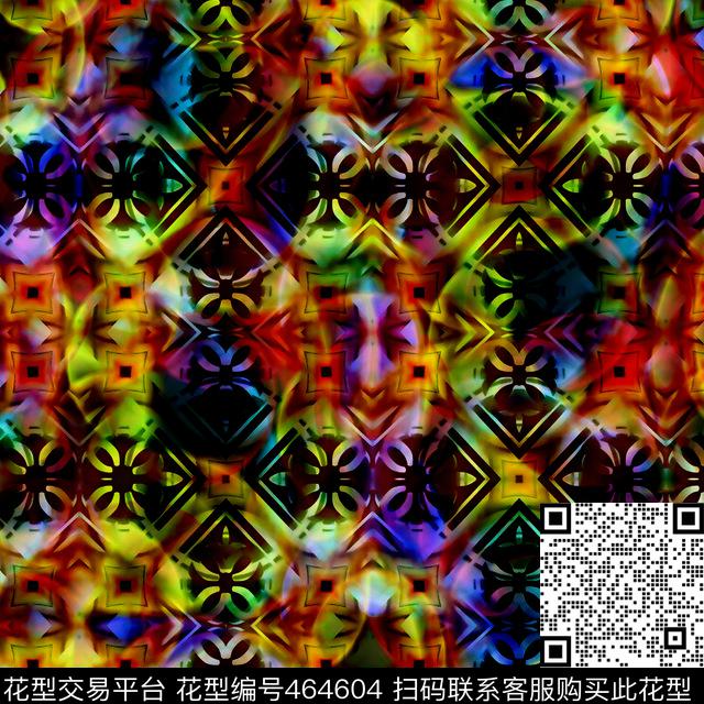 民族风传统几何地板革数码印花华亿平台下载（图片编号: 464604） - 瓦栏（Walan）