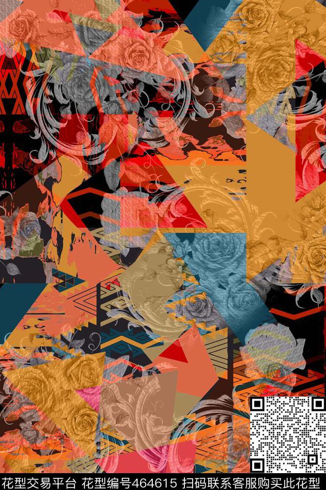 民族风地板革女装数码印花华亿平台下载（图片编号: 464615） - 瓦栏（Walan）