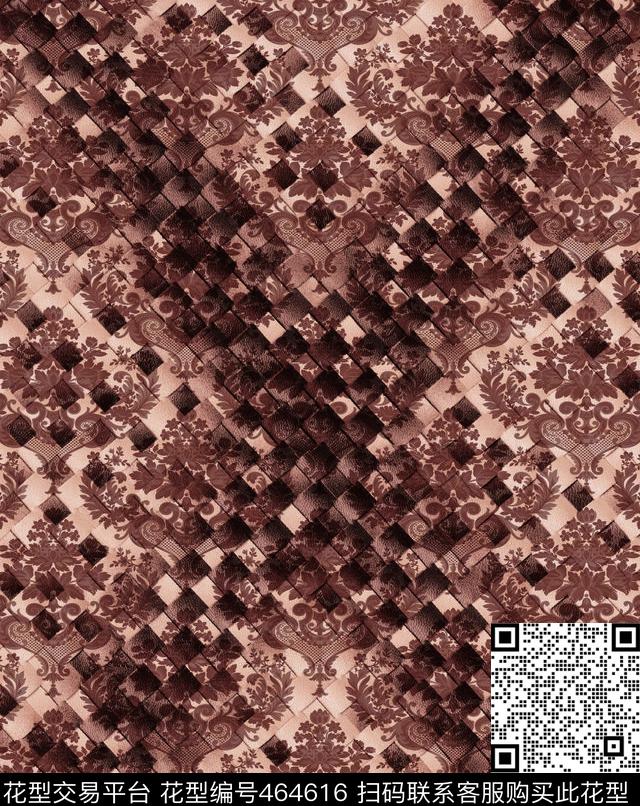 女装复古大牌潮流印花传统纹样数码印花华亿平台下载（图片编号: 464616） - 瓦栏（Walan）