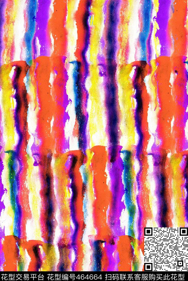 抽象手绘水彩数码印花华亿平台下载（图片编号: 464664） - 瓦栏（Walan）