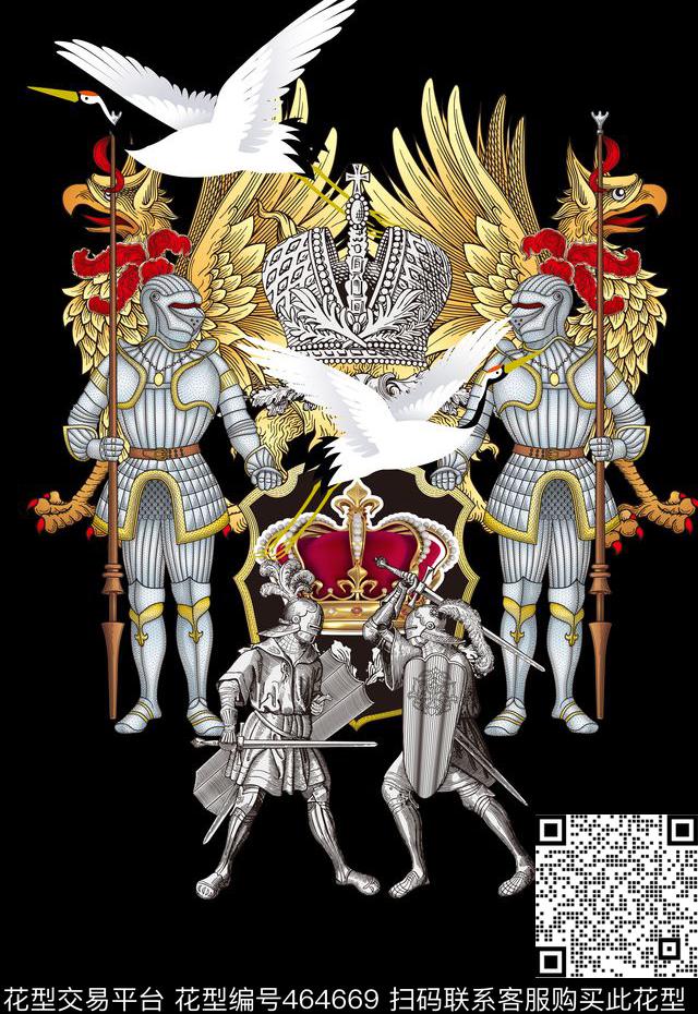 定位印花复古男装宫廷数码印花华亿平台下载（图片编号: 464669） - 瓦栏（Walan）