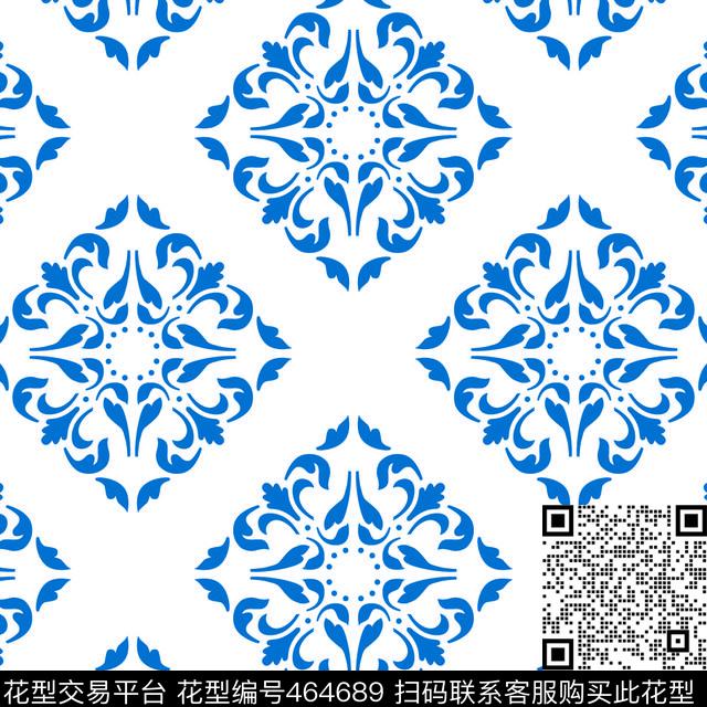 花卉青花瓷中国风传统印花华亿平台下载（图片编号: 464689） - 瓦栏（Walan）