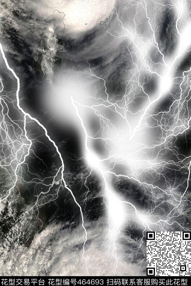 潮牌台风肌理数码印花华亿平台下载（图片编号: 464693） - 瓦栏（Walan）