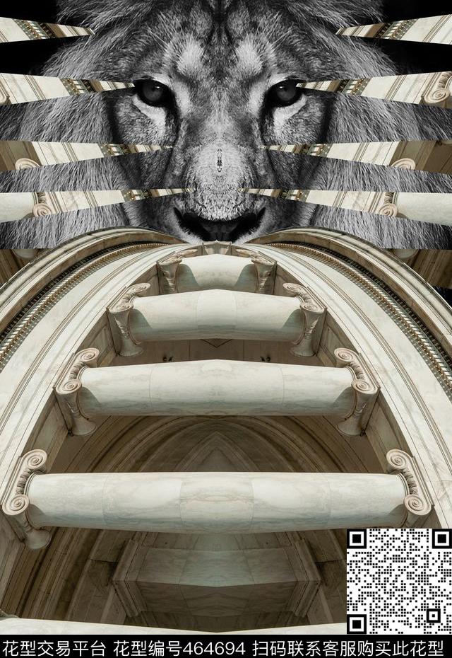 时尚大牌动物男装定位数码印花华亿平台下载（图片编号: 464694） - 瓦栏（Walan）