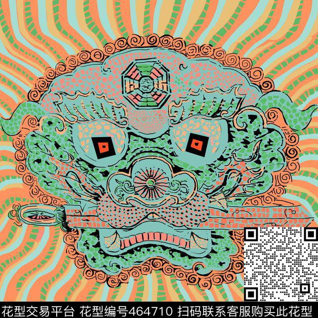 民族风年画丝巾传统印花华亿平台下载（图片编号: 464710） - 瓦栏（Walan）