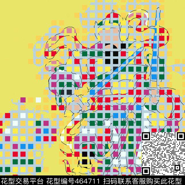 民族年画几何传统印花华亿平台下载（图片编号: 464711） - 瓦栏（Walan）
