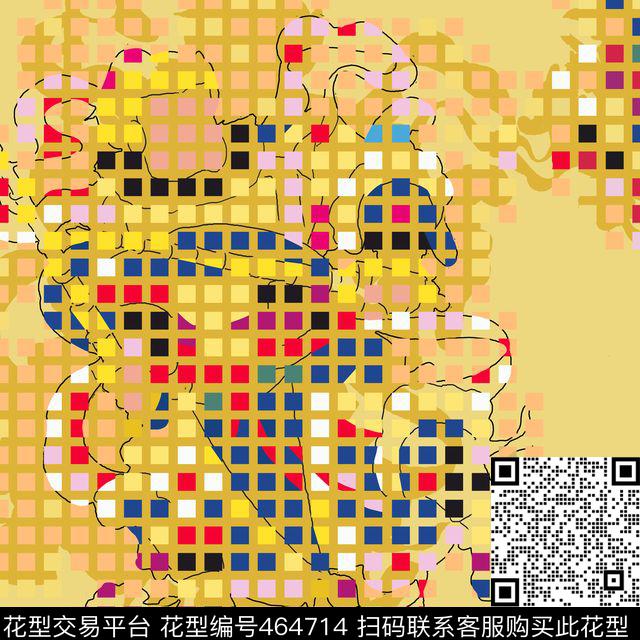 民族年画几何传统印花华亿平台下载（图片编号: 464714） - 瓦栏（Walan）