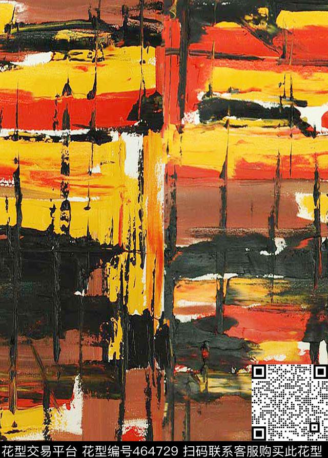 抽象风景落日数码印花华亿平台下载（图片编号: 464729） - 瓦栏（Walan）