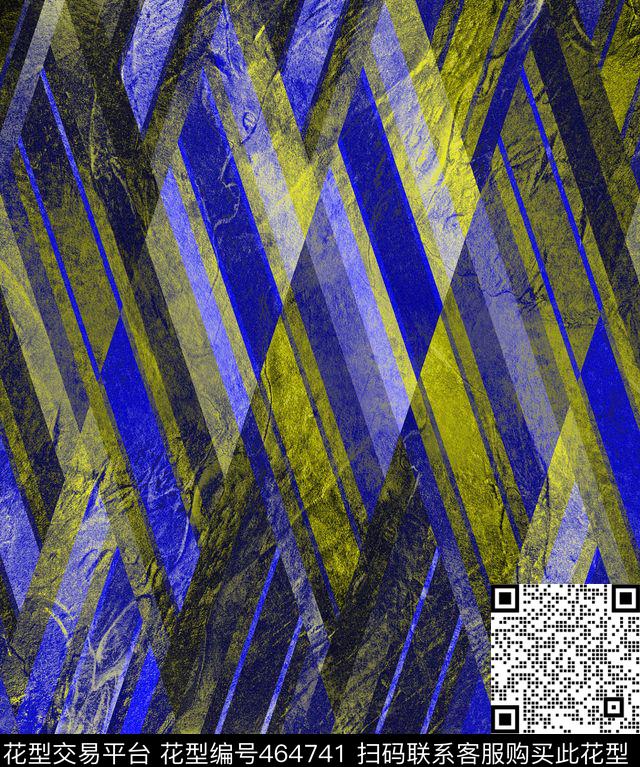 抽象斜纹纱巾数码印花华亿平台下载（图片编号: 464741） - 瓦栏（Walan）