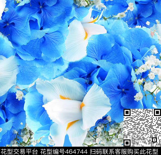 布匹花朵花卉数码印花华亿平台下载（图片编号: 464744） - 瓦栏（Walan）