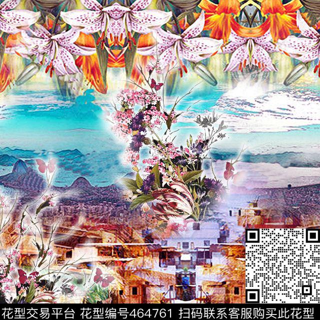 花卉城村山峰数码数码印花华亿平台下载（图片编号: 464761） - 瓦栏（Walan）