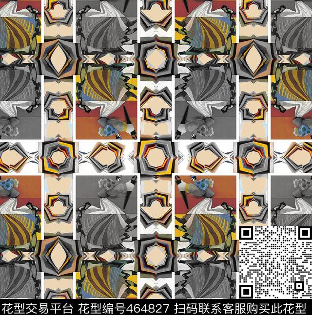 宫廷风趣味条纹数码印花华亿平台下载（图片编号: 464827） - 瓦栏（Walan）