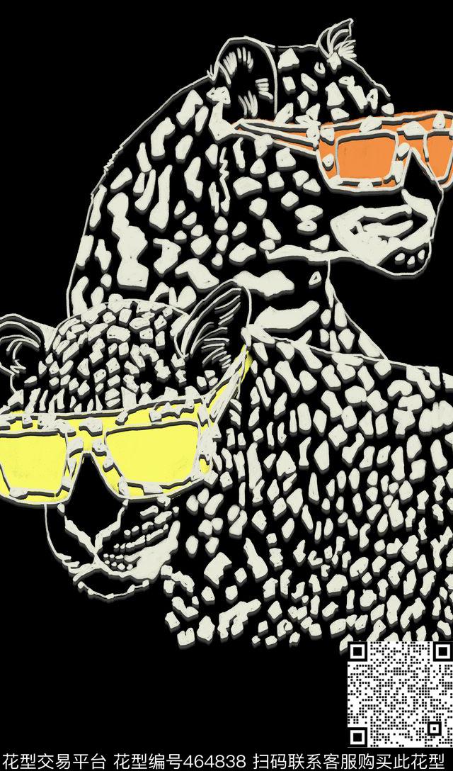 3D分裂创意豹子纯电脑手绘传统印花华亿平台下载（图片编号: 464838） - 瓦栏（Walan）