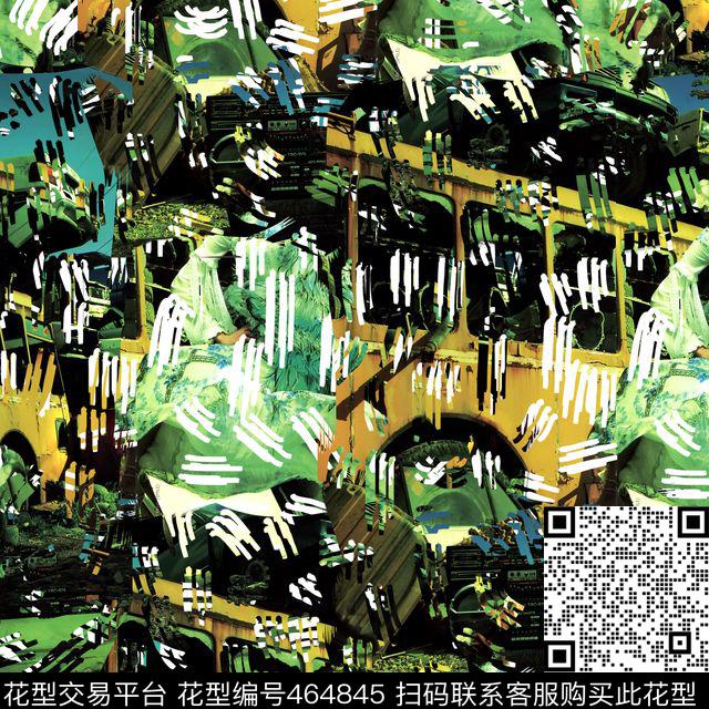 复古风景男装华亿平台数码印花华亿平台下载（图片编号: 464845） - 瓦栏（Walan）