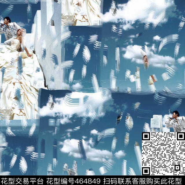 爱情海抽象男装华亿平台数码印花华亿平台下载（图片编号: 464849） - 瓦栏（Walan）