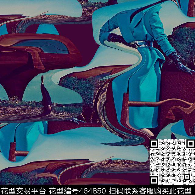 抽象人物概念数码印花华亿平台下载（图片编号: 464850） - 瓦栏（Walan）