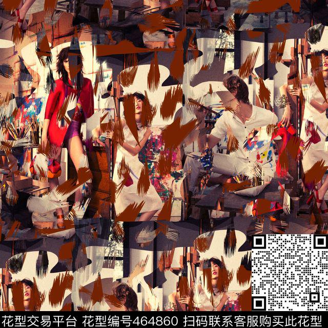 复古海报男装华亿平台数码印花华亿平台下载（图片编号: 464860） - 瓦栏（Walan）