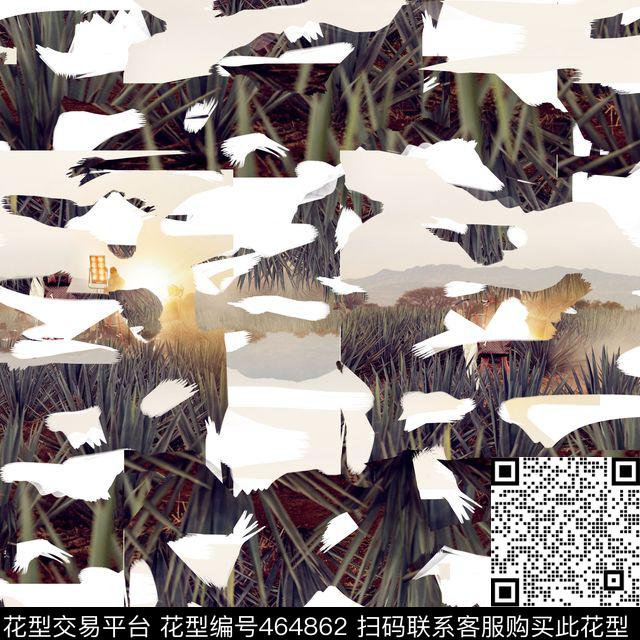 复古田野抽象数码印花华亿平台下载（图片编号: 464862） - 瓦栏（Walan）