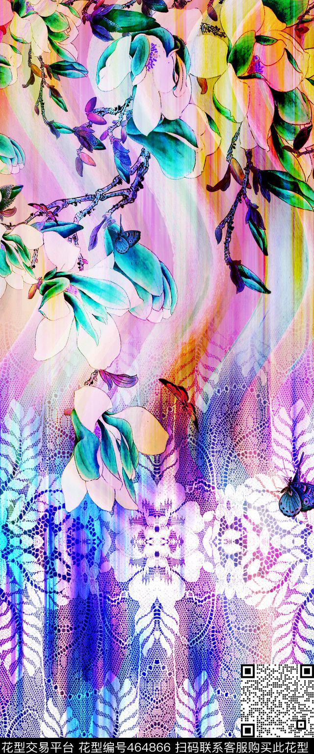 多彩定位花卉数码印花华亿平台下载（图片编号: 464866） - 瓦栏（Walan）