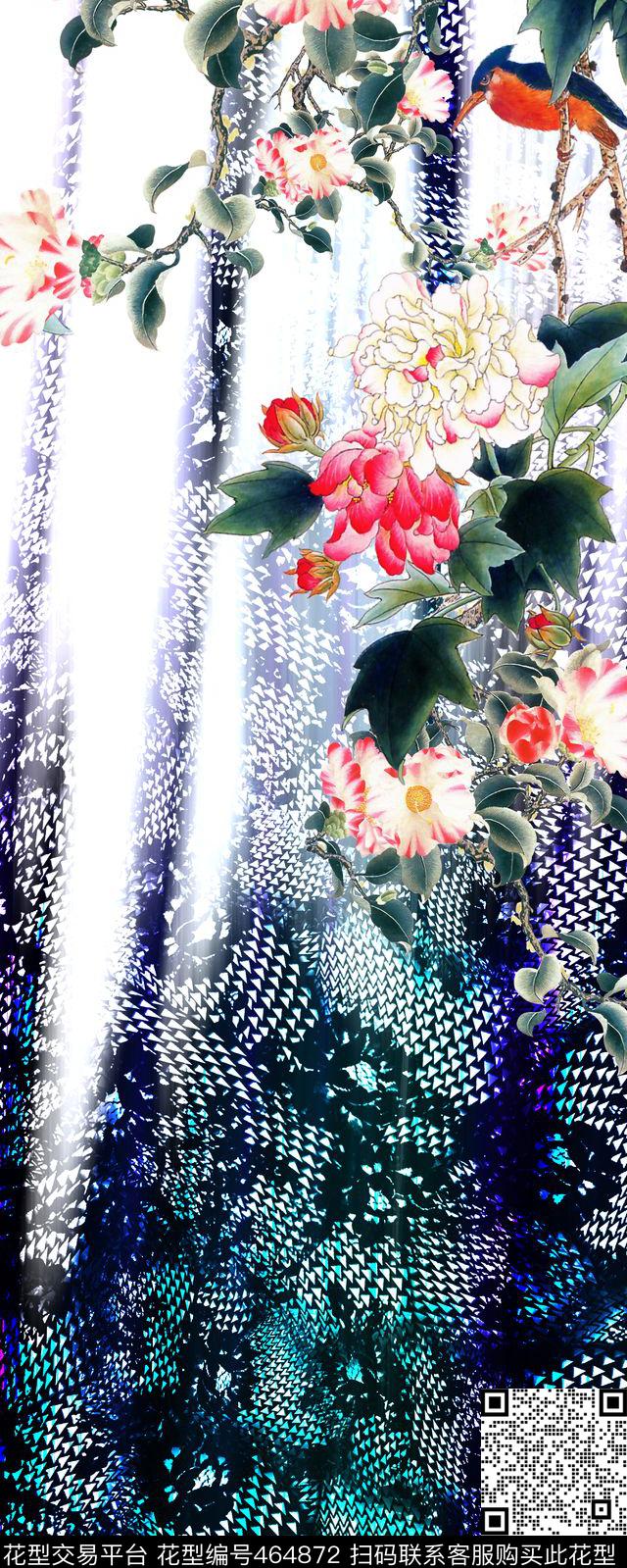 定位花卉蕾丝数码印花华亿平台下载（图片编号: 464872） - 瓦栏（Walan）