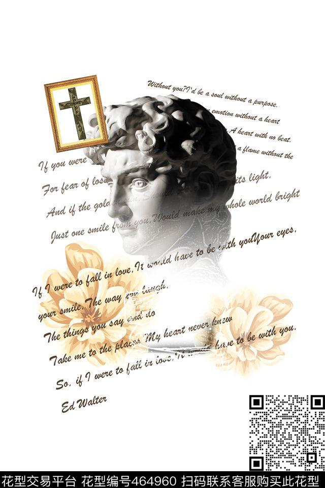 裁片花卉头像数码印花华亿平台下载（图片编号: 464960） - 瓦栏（Walan）