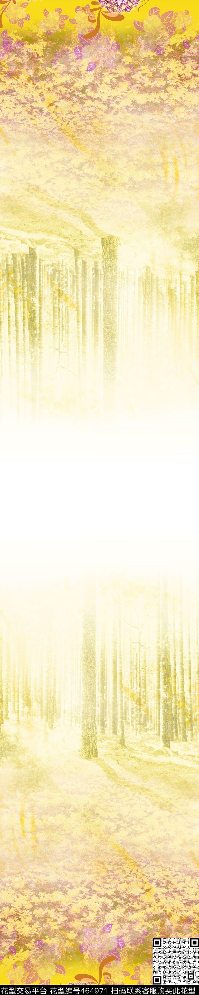 女装华亿平台双边定位抽象几何风景数码印花华亿平台下载（图片编号: 464971） - 瓦栏（Walan）