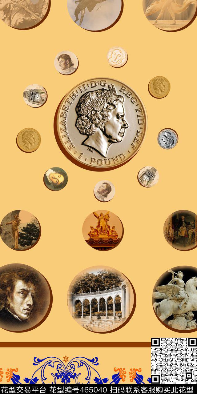 女装华亿平台定位时尚欧式抽象数码印花华亿平台下载（图片编号: 465040） - 瓦栏（Walan）